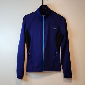Champion Long Sleeve Full Zip Windbreaker Jogging Jacket Women's Size S/P NICE!!